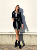 Abito in maglia nero e bianco - R.a. Boutique 