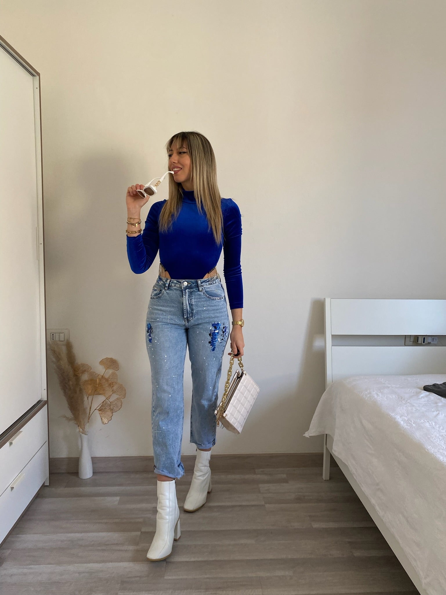 Body in ciniglia con frange - R.a. Boutique 