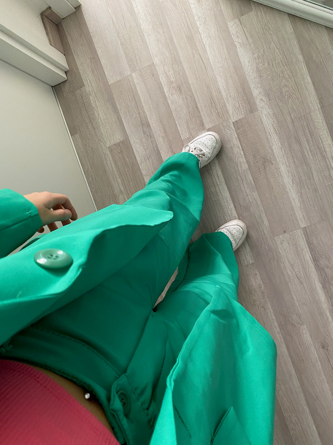 Completo oversize giacca e pantalone verde - R.a. Boutique 