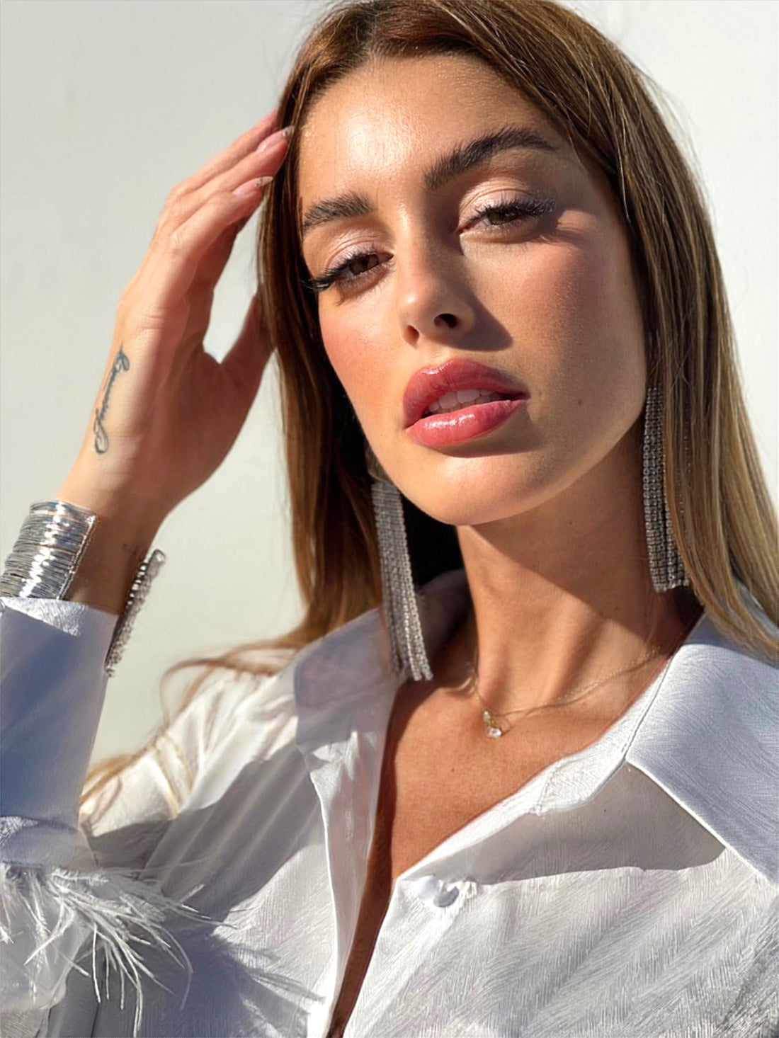 Orecchìni argento con strass - R.a. Boutique 