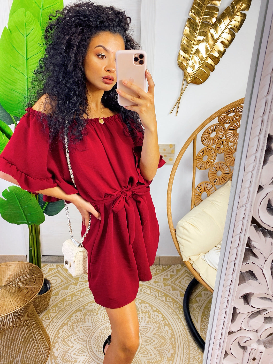 Tutina con scollo a barchetta e arricciatura - R.a. Boutique 