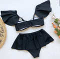 Bikini a fascia con maniche Nero - R.a. Boutique 
