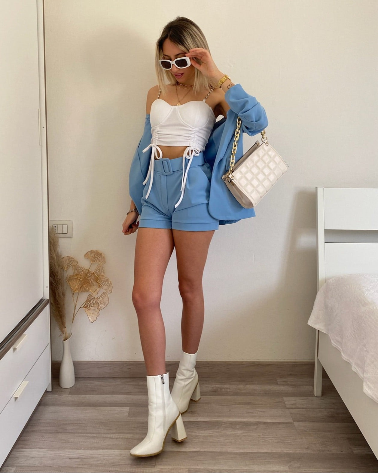 Completo giacca e Short carta da zucchero - R.a. Boutique 