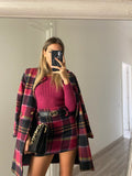 Cappotto check fucsia nero - R.a. Boutique 