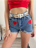 Short a caramella con cuori rossi - R.a. Boutique 