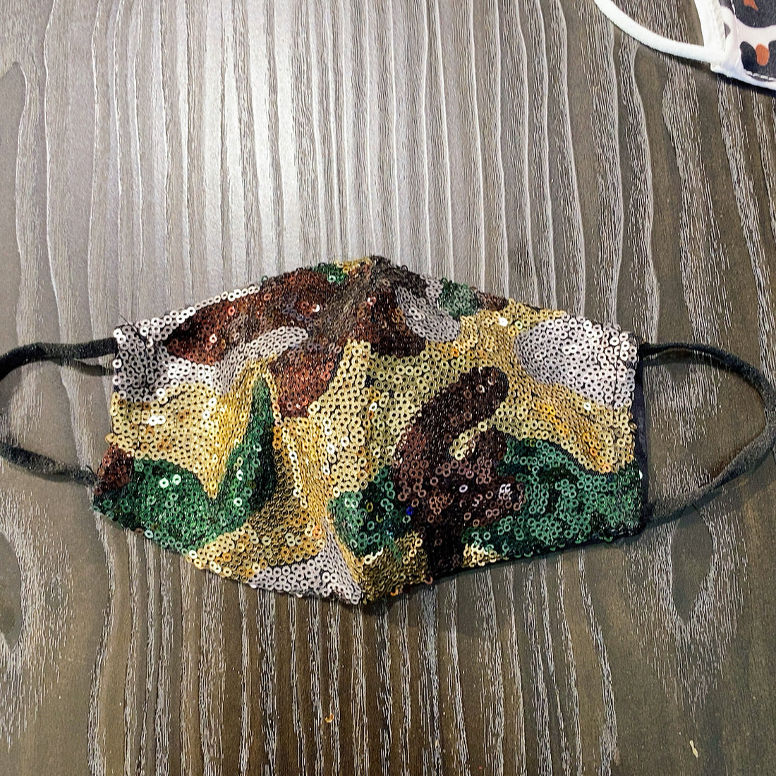 Copri mascherine con paillettes military - R.a. Boutique 