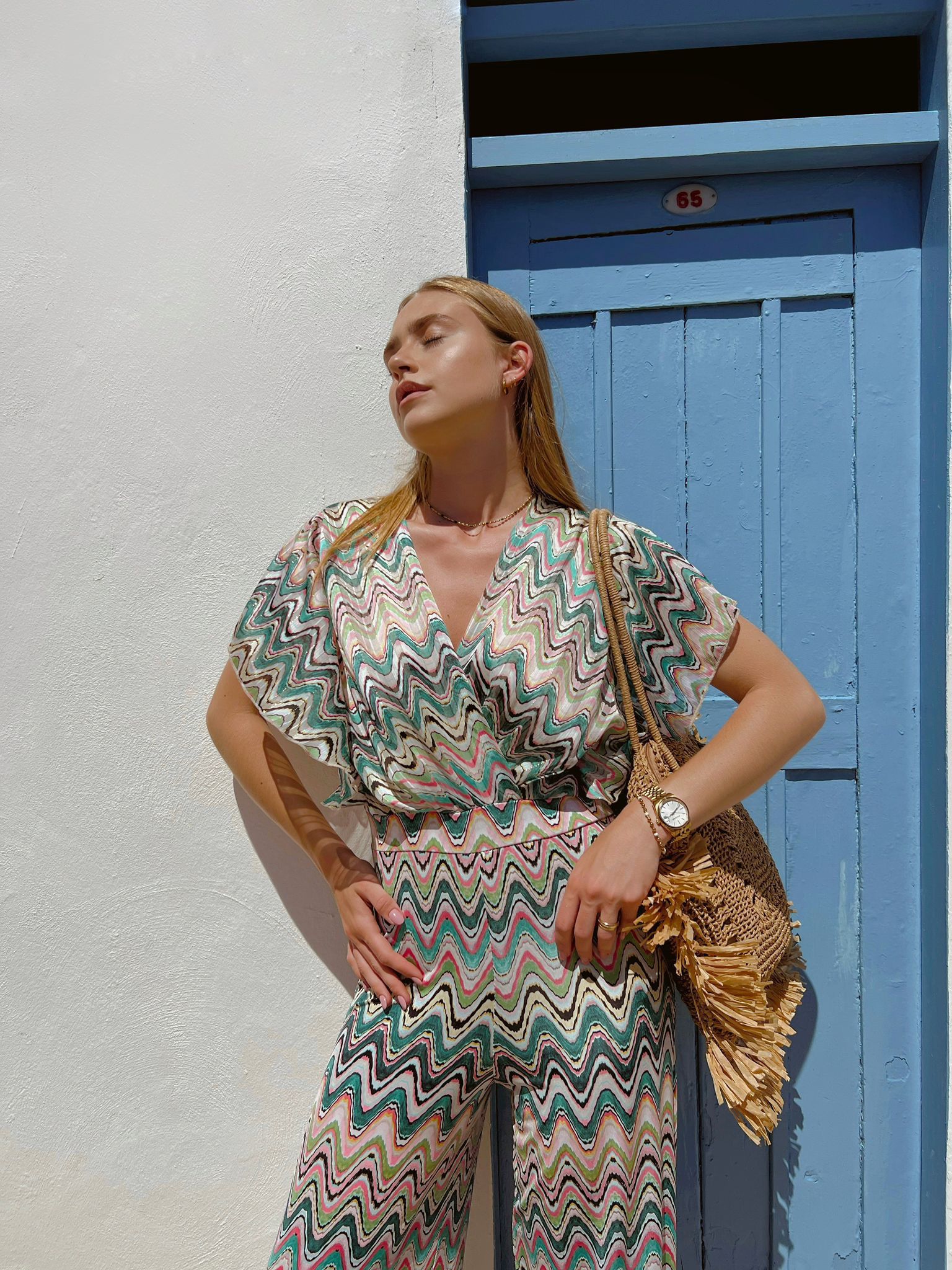 Tuta geometrica elasticizzata - R.a. Boutique 