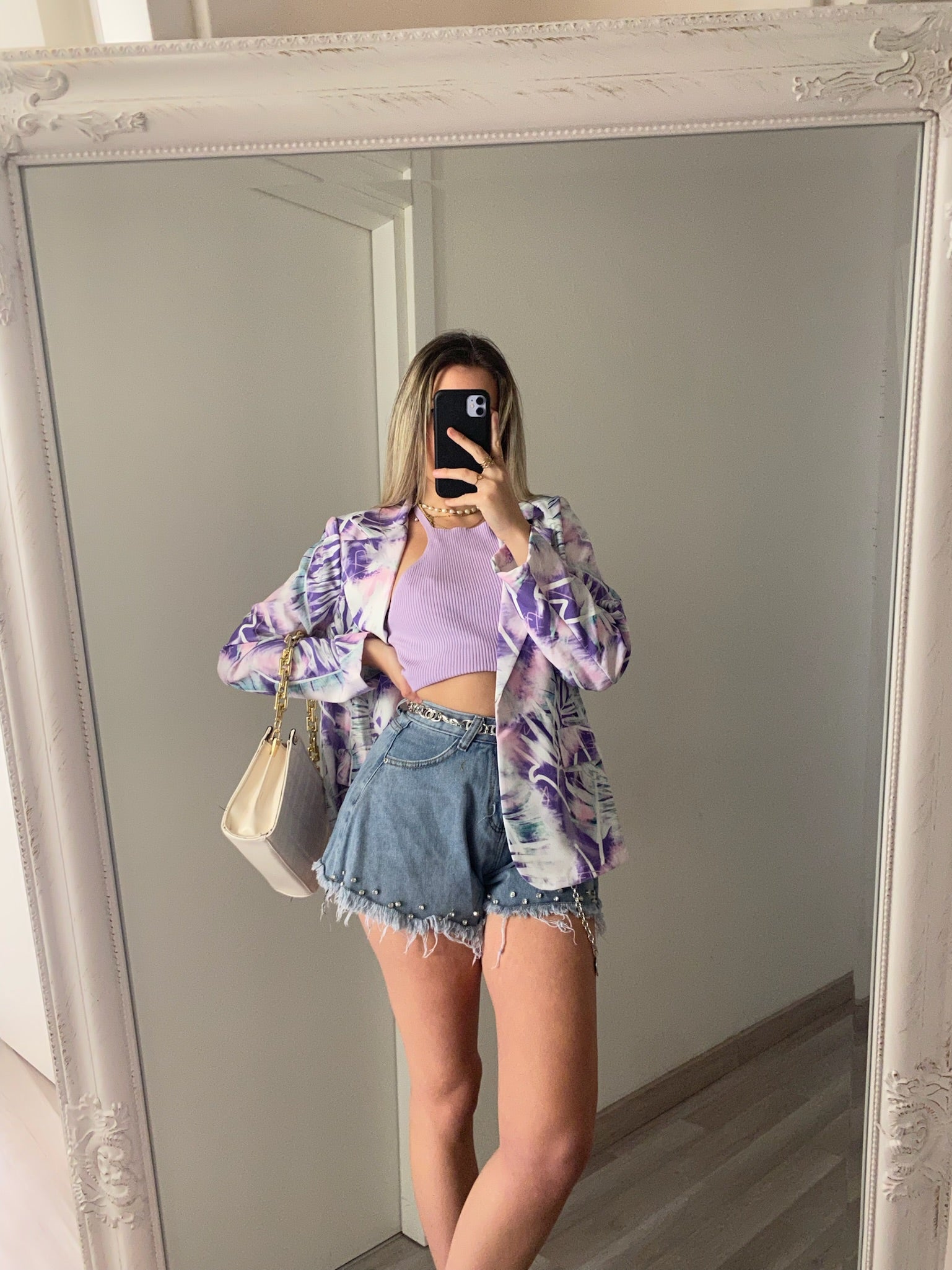 Top lilla a costine - R.a. Boutique 