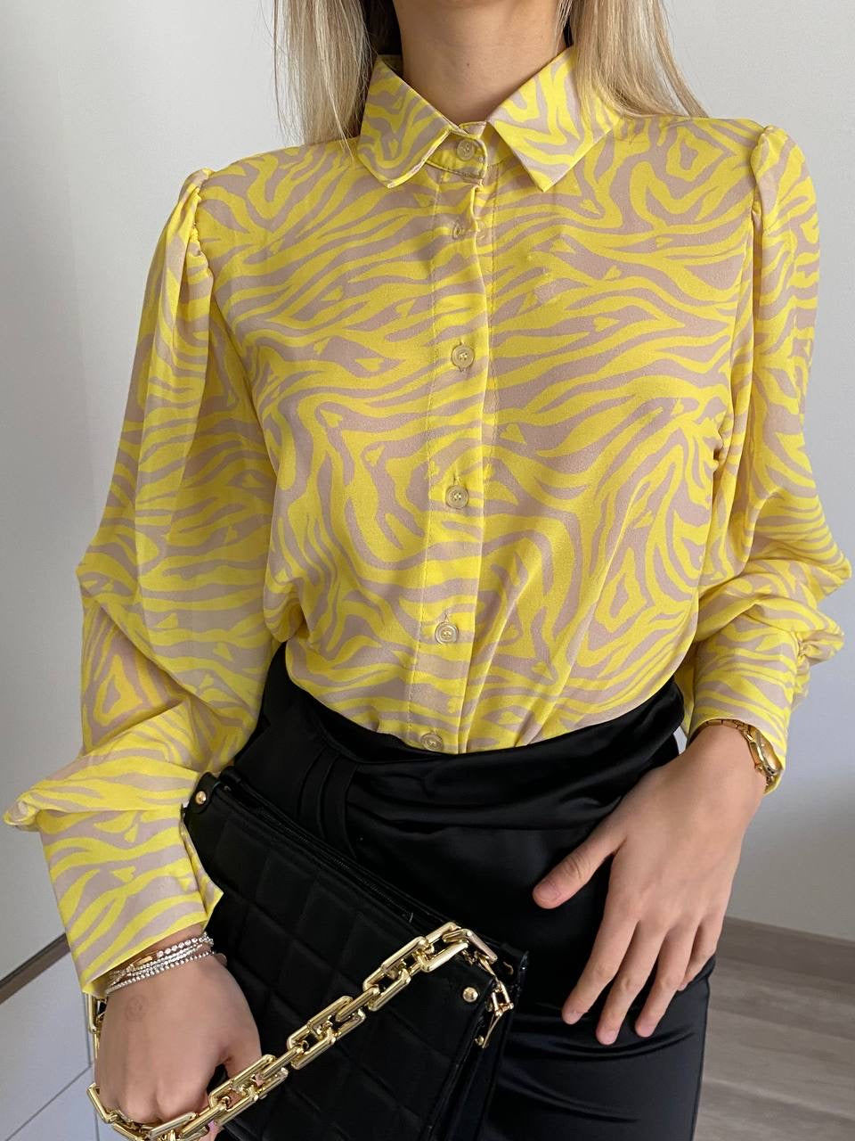 Camicetta zebrata gialla - R.a. Boutique 