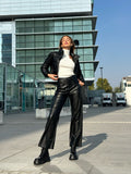 Pantalone in ecopelle nero - R.a. Boutique 