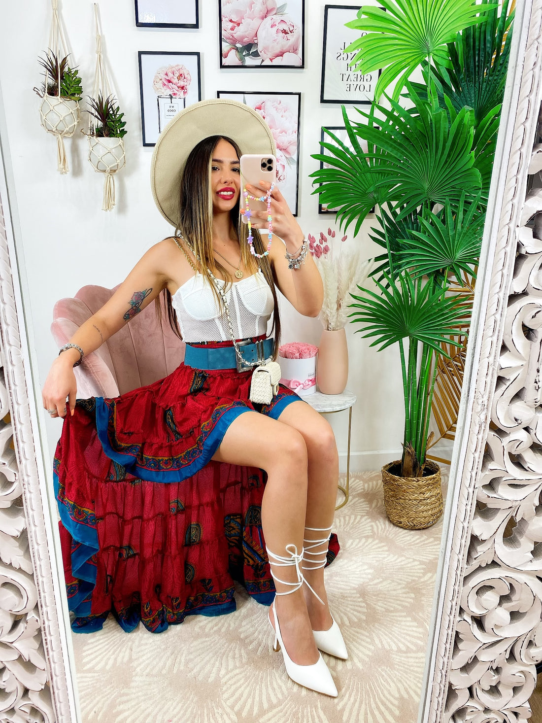 Gonna asimmetrica Rosso blu - R.a. Boutique 