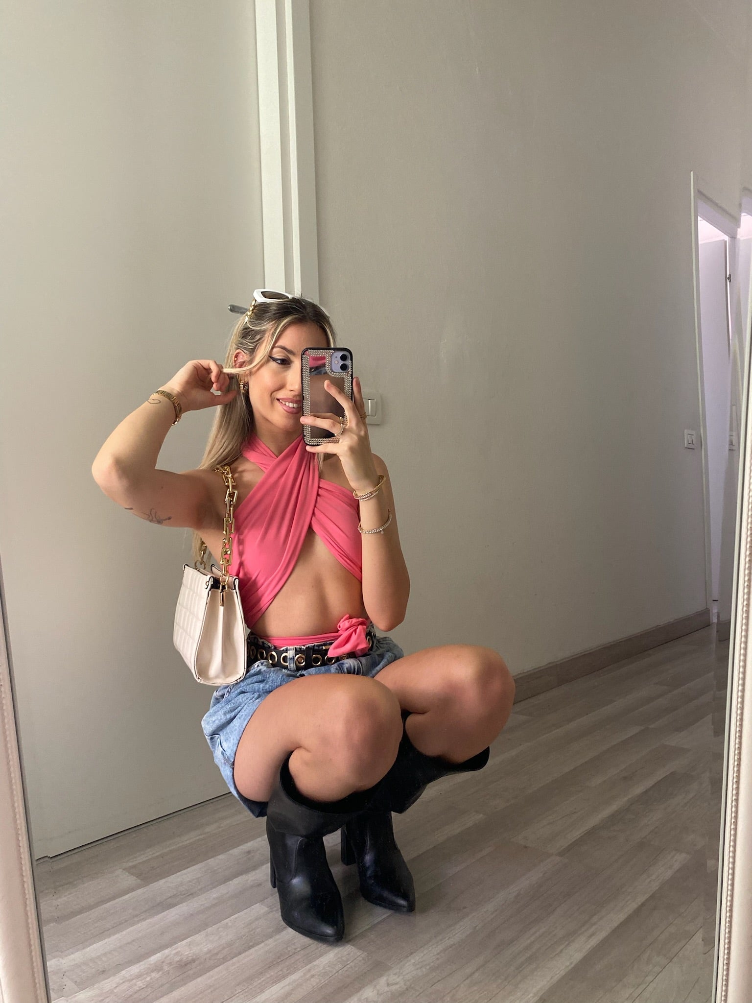 Top a fascia rosa barbie - R.a. Boutique 