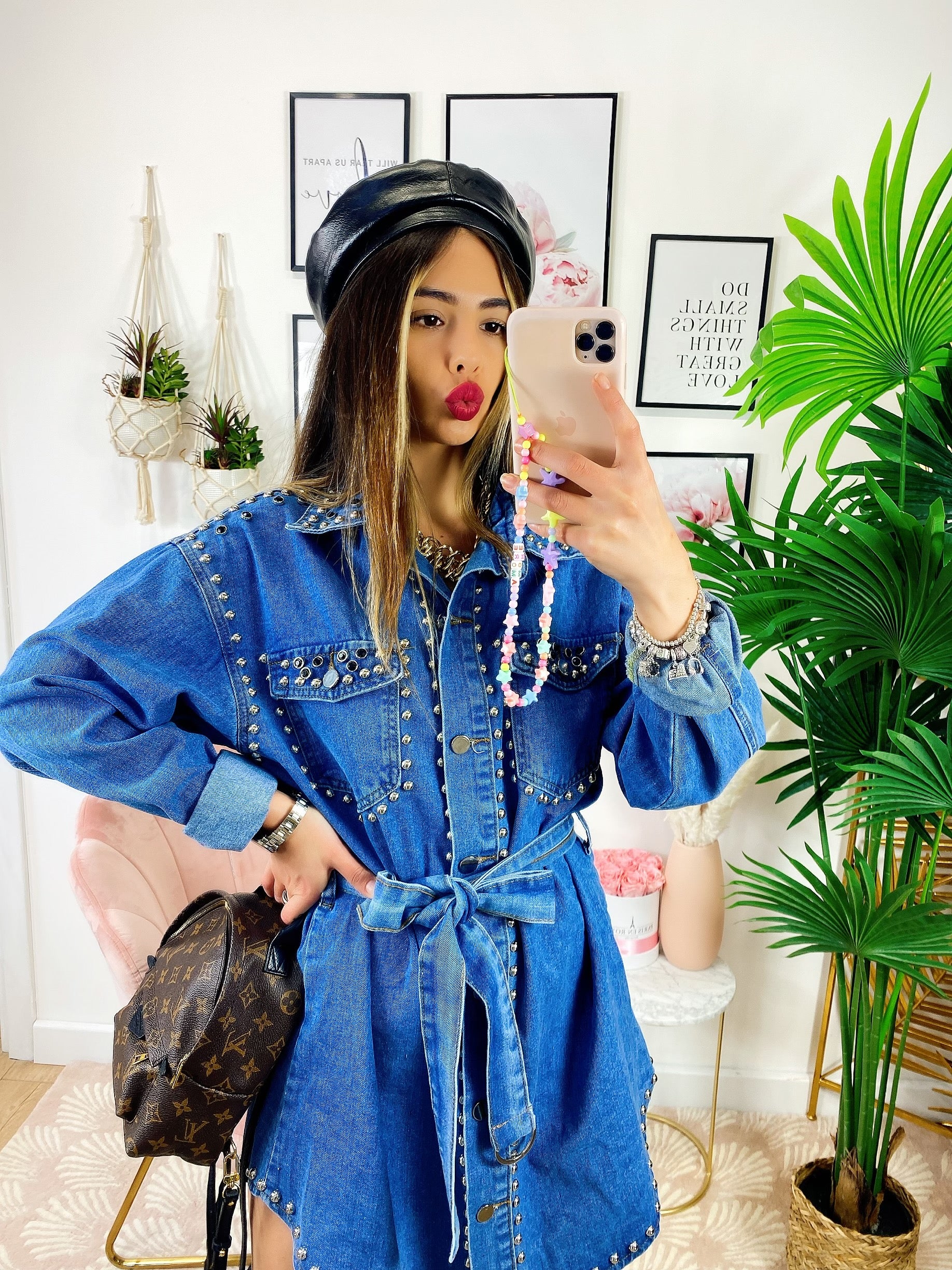 Abito Denim con borchie - R.a. Boutique 