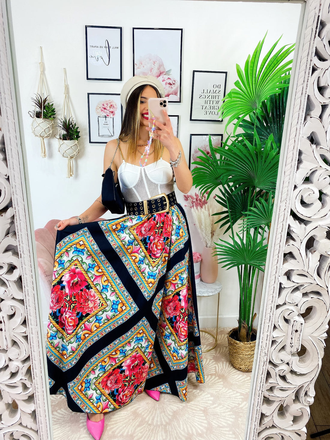 Gonna stampa etnica colorata - R.a. Boutique 