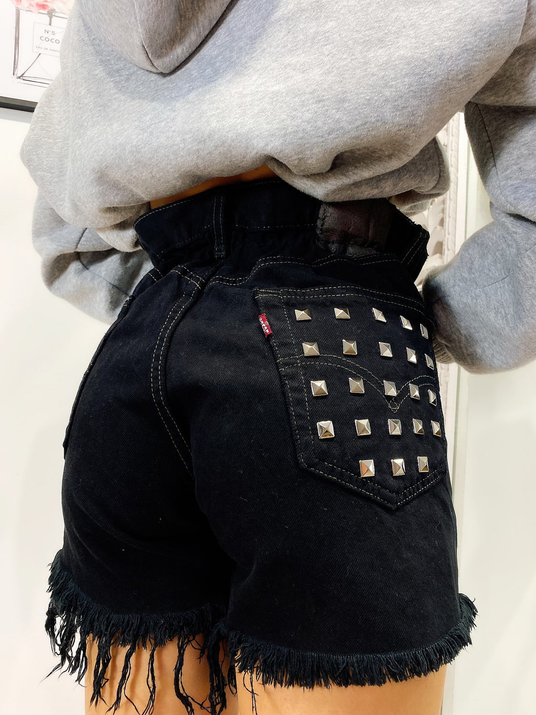 Short Levi’s Vintage con Borchie Nero - R.a. Boutique 