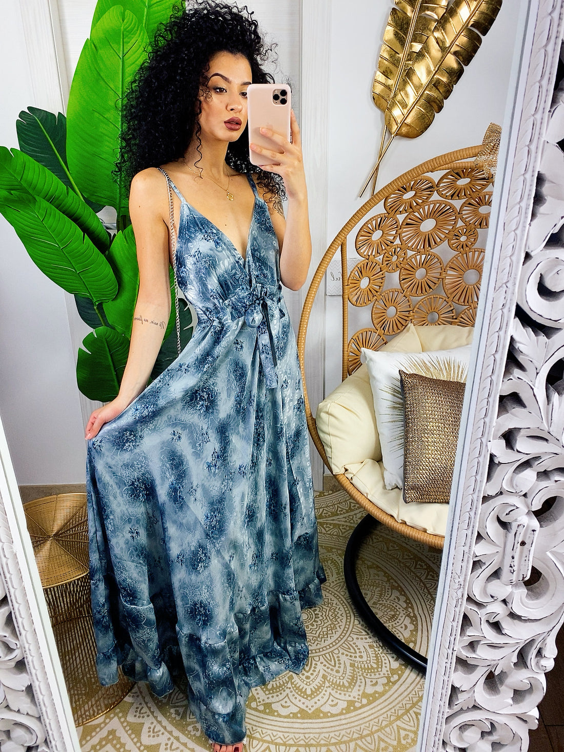 Abito lungo azzurro - R.a. Boutique 