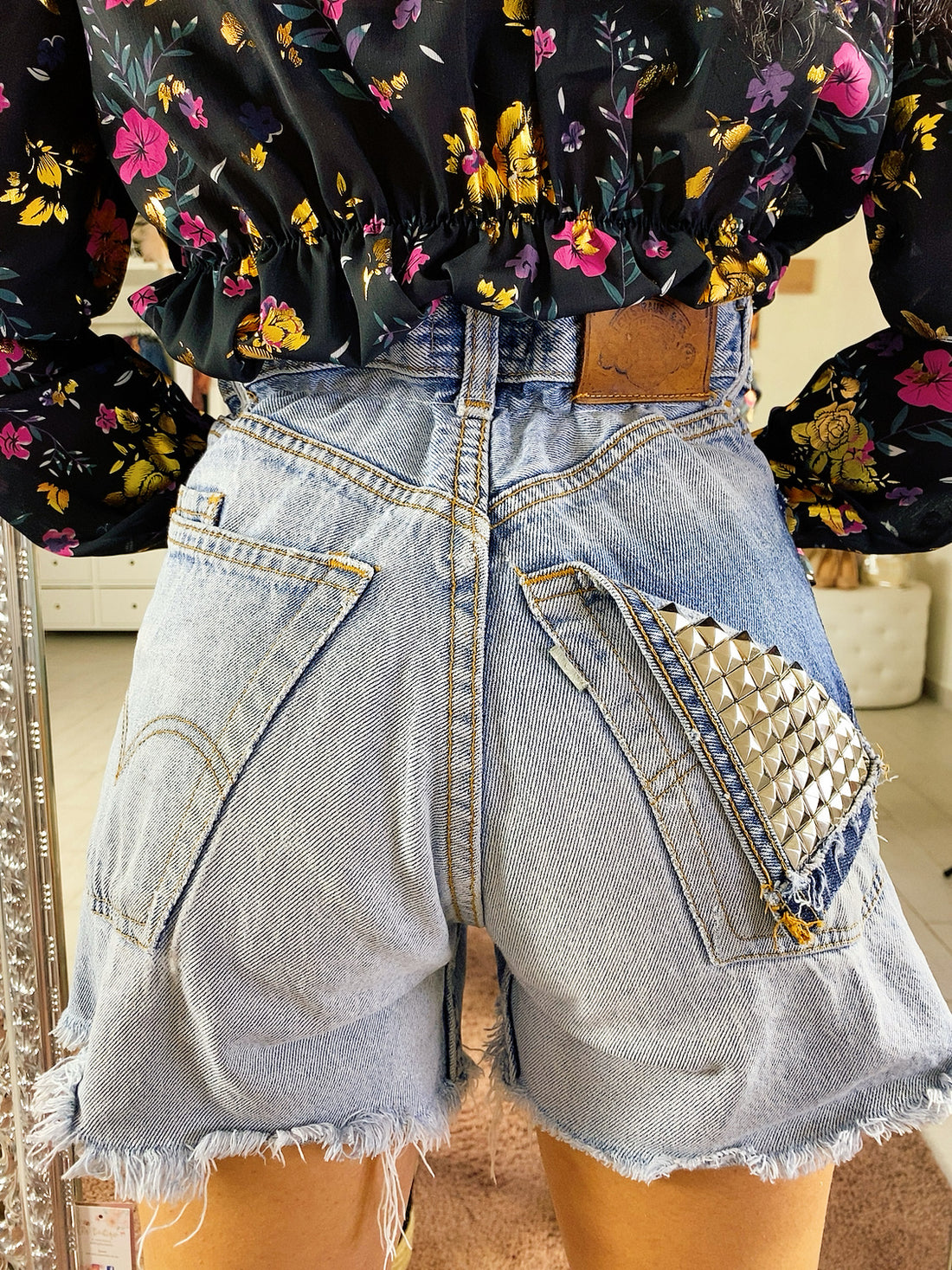 Levi’s Short Vintage con borchie bagno medio chiaro - R.a. Boutique 