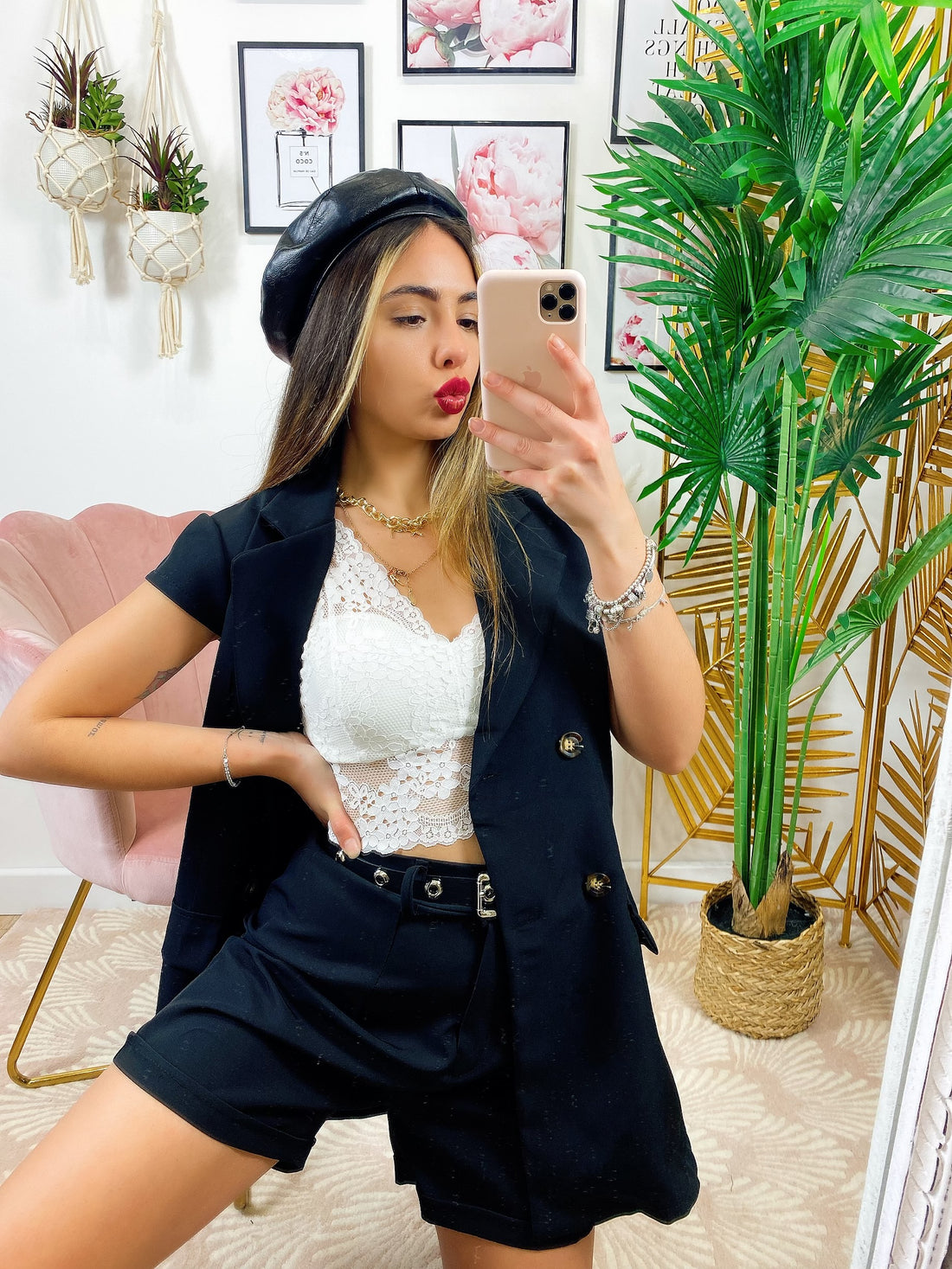 Completo Short e Smanicato Nero - R.a. Boutique 