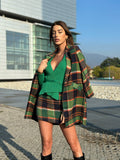 Cappotto check trama verde - R.a. Boutique 