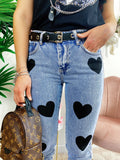 Jeans con cuori grandi - R.a. Boutique 