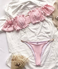 Bikini a Costine con Manica Rosa - R.a. Boutique 