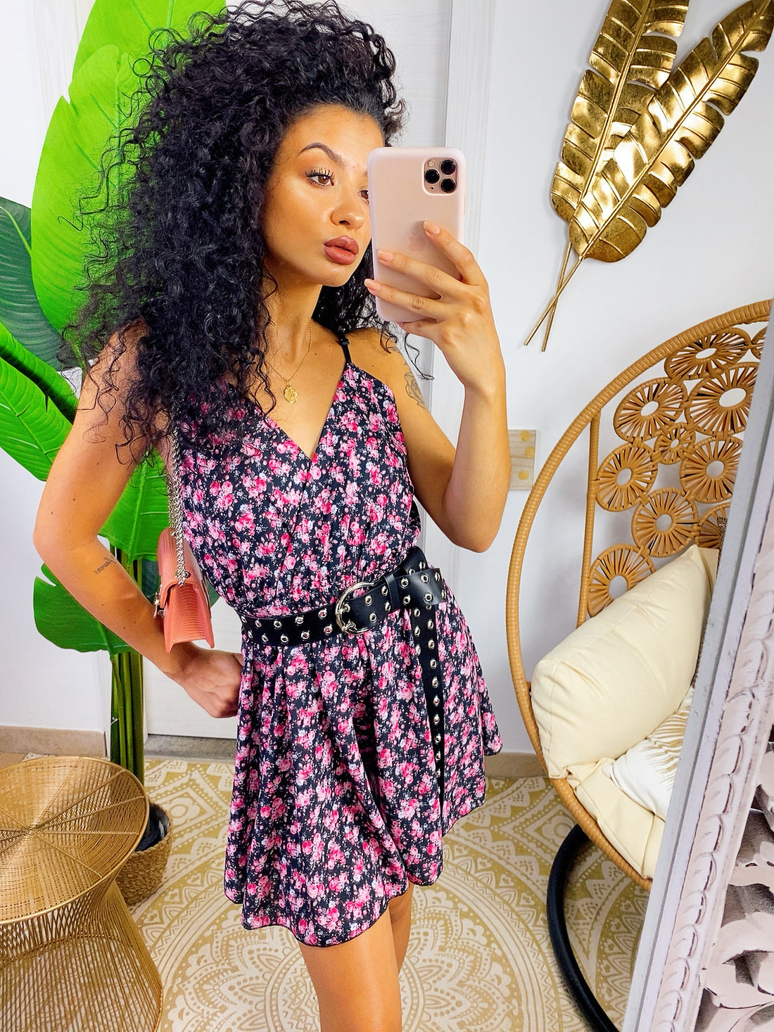 Tutina con fiori Fuxia leggera - R.a. Boutique 