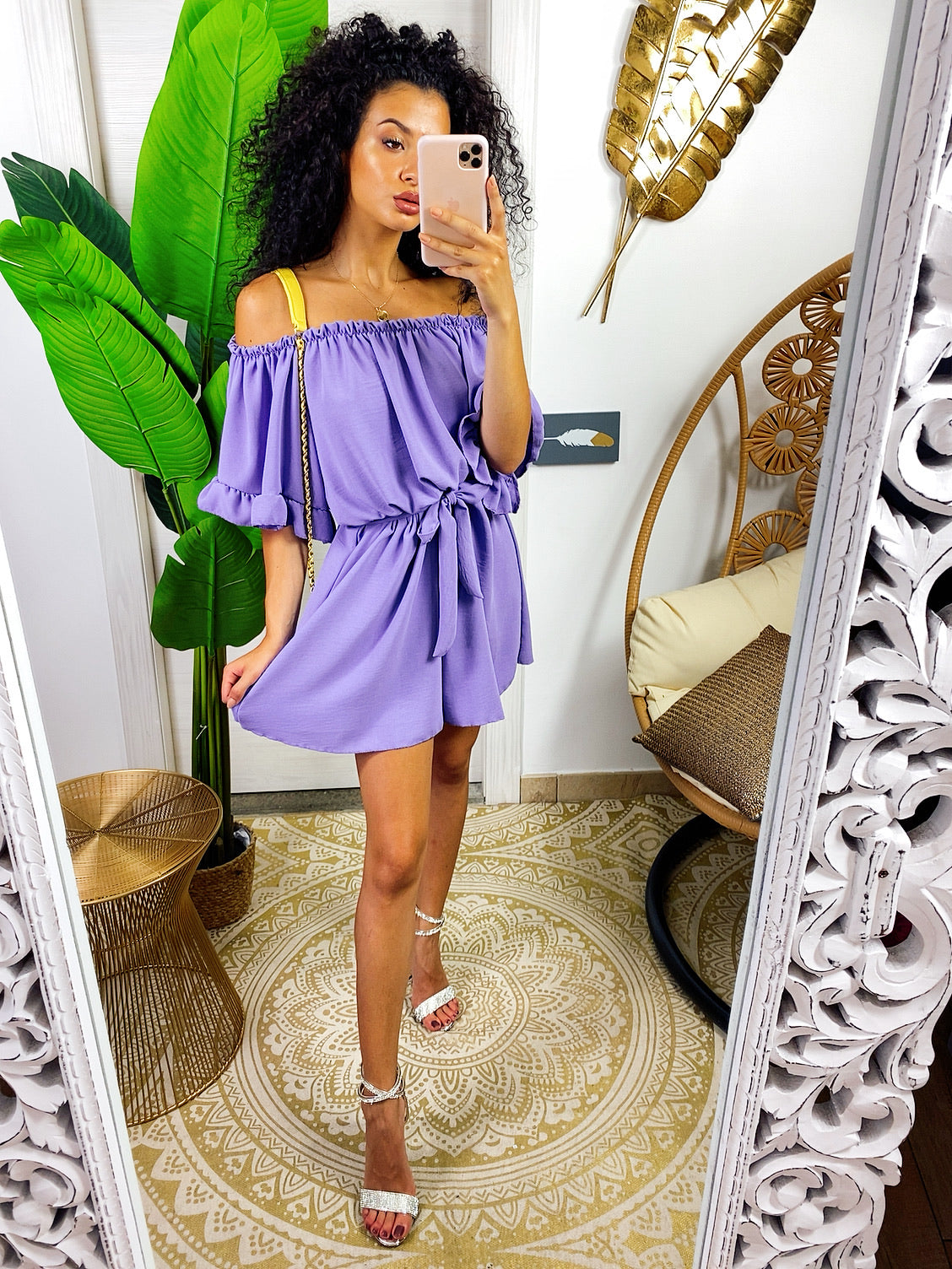 Tutina con scollo a barchetta e arricciatura - R.a. Boutique 