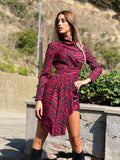 Abito rosso nero con fusciacca - R.a. Boutique 