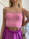 Top rosa con strass - R.a. Boutique 