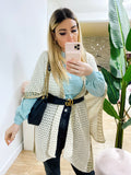 Cardigan traforato con dettagli glitter - R.a. Boutique 