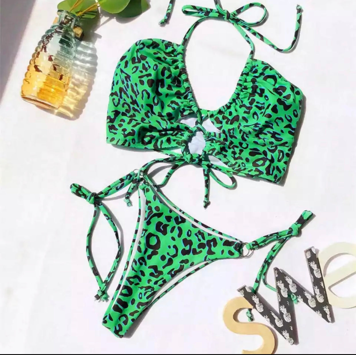 Bikini animalier verde - R.a. Boutique 
