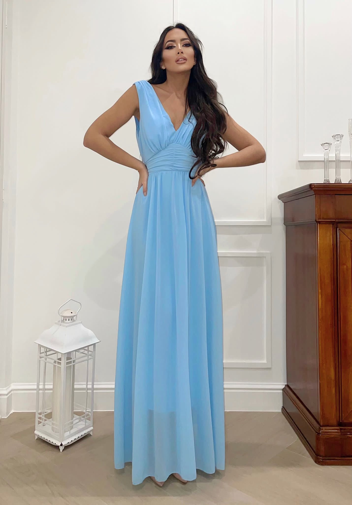 Abito lungo in velo carta da zucchero - R.a. Boutique 