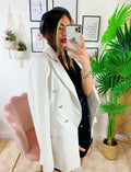 Blazer in ecopelle bianco - R.a. Boutique 