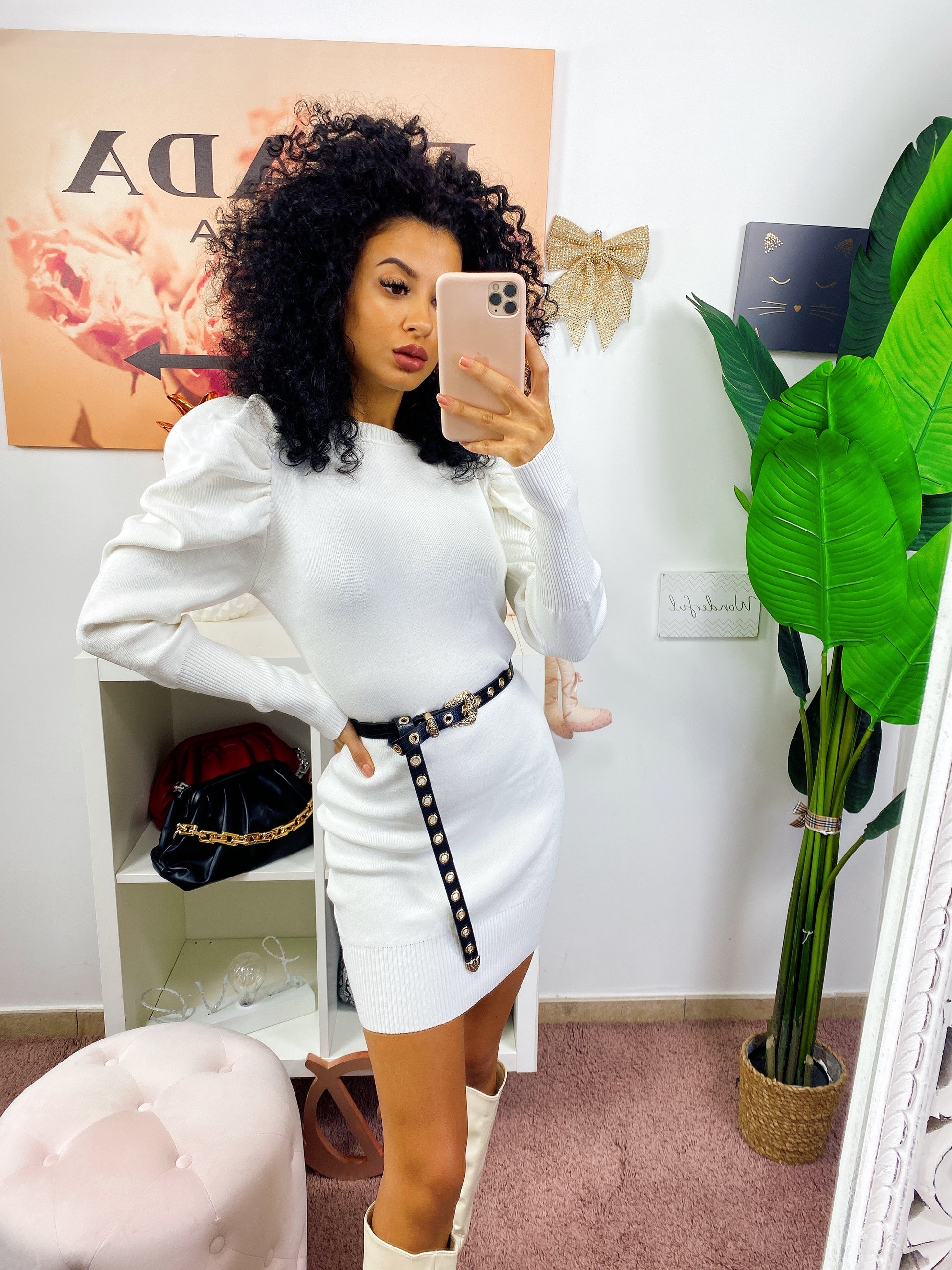 Abito in maglia Bianco - R.a. Boutique 