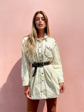 Abito con borchie manica lunga beige - R.a. Boutique 