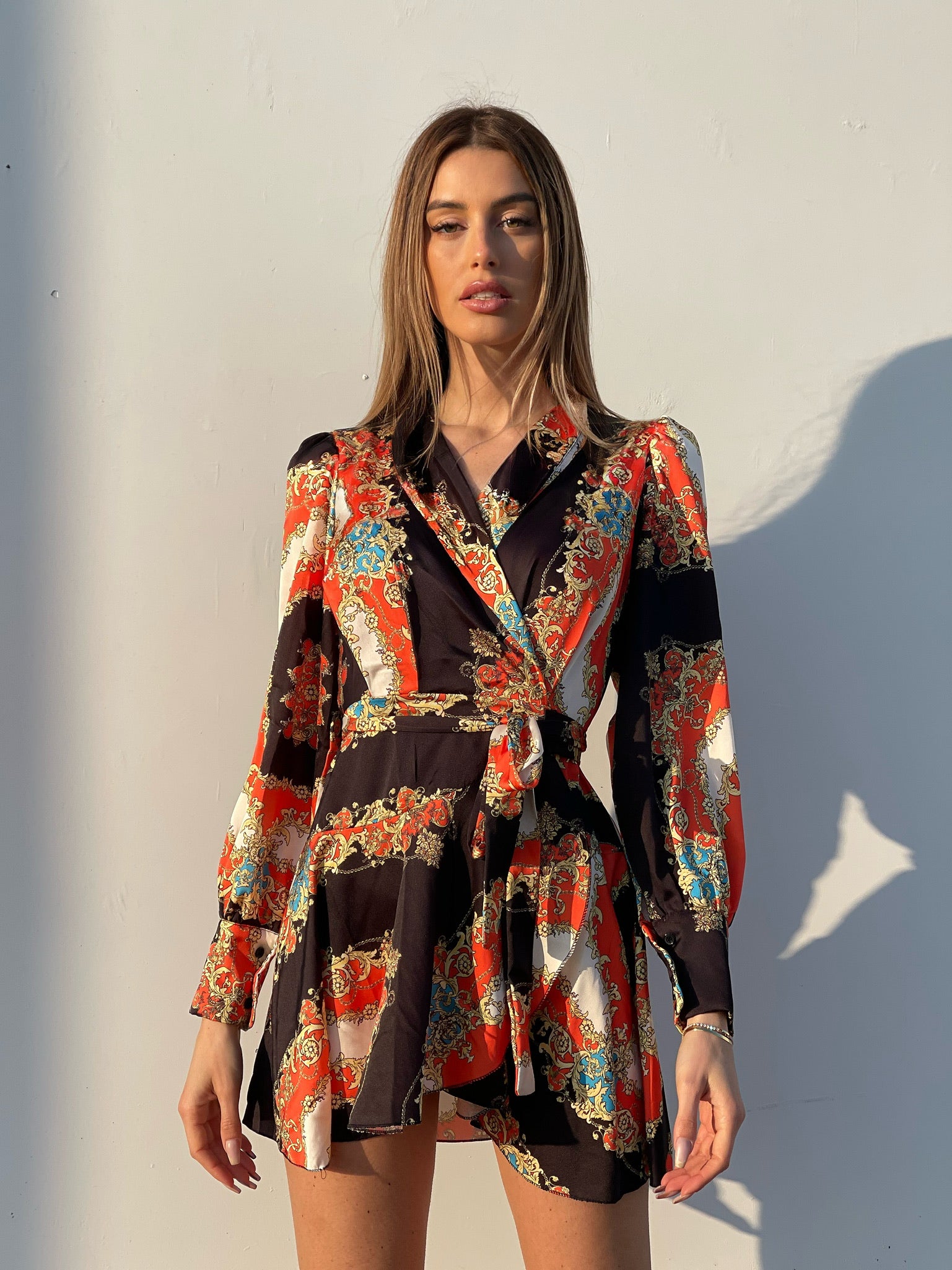 Abito etnico arancione e nero - R.a. Boutique 