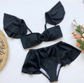 Bikini a fascia con maniche Nero - R.a. Boutique 