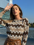 Maglione con rombi nude - R.a. Boutique 