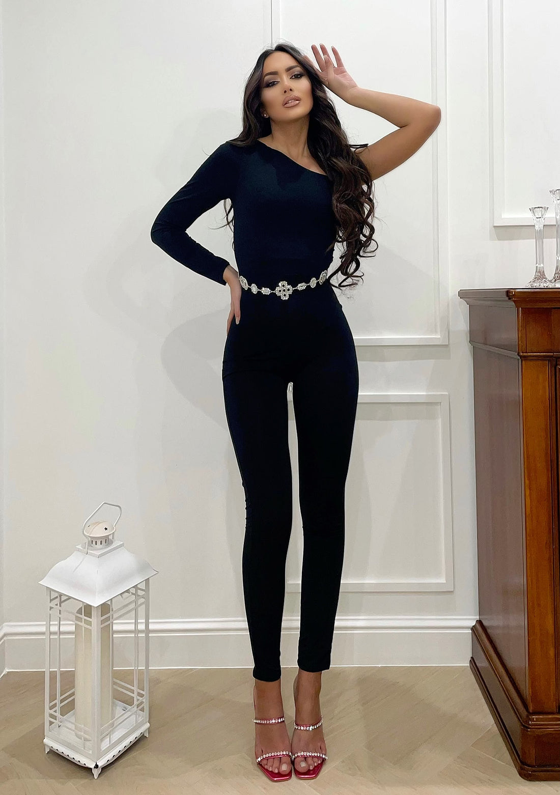 Tuta monospalla con punto luce - R.a. Boutique 