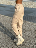 Pantalone in ecopelle con catenina beige - R.a. Boutique 