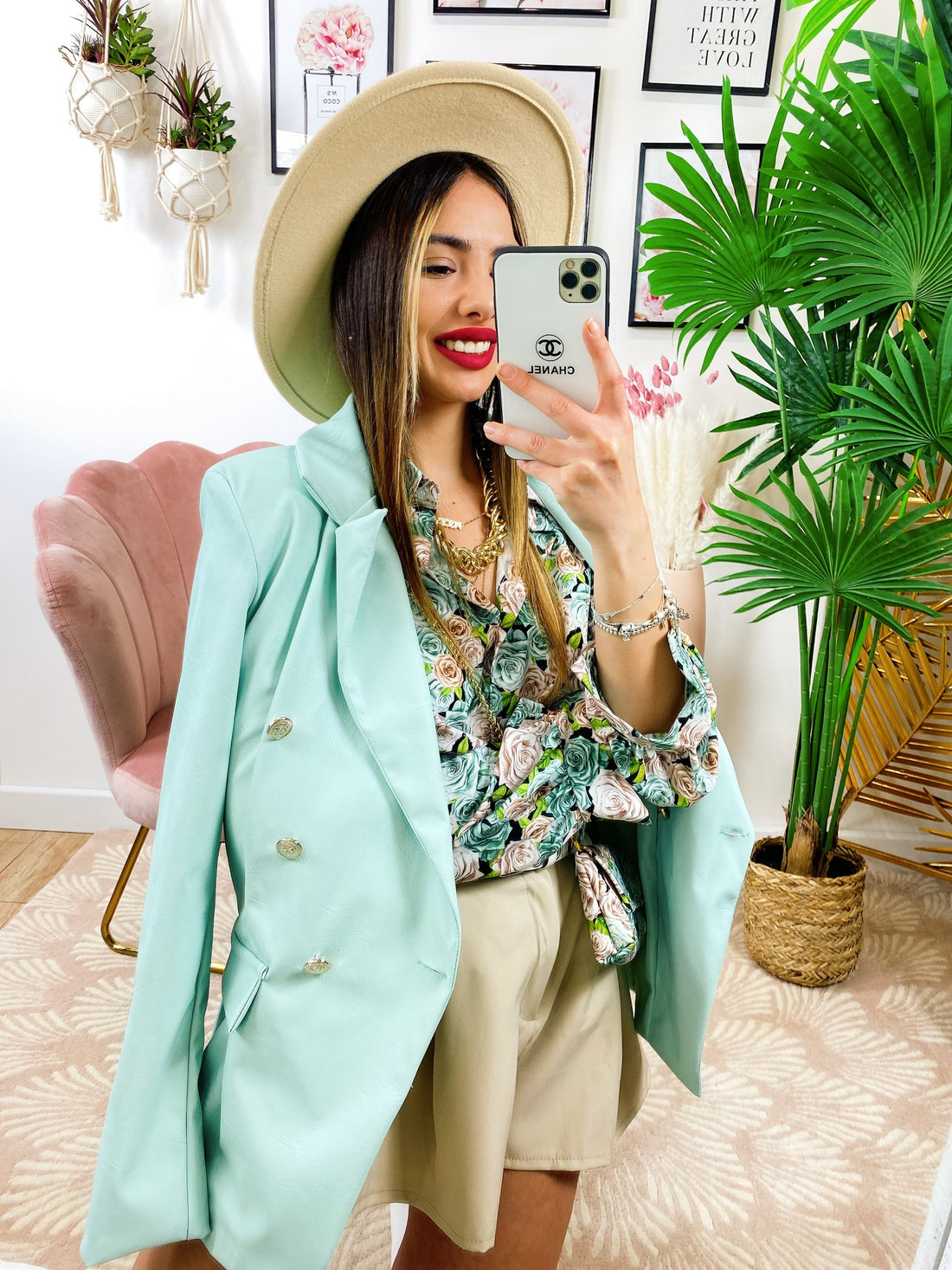 Blazer in ecopelle Tiffany - R.a. Boutique 