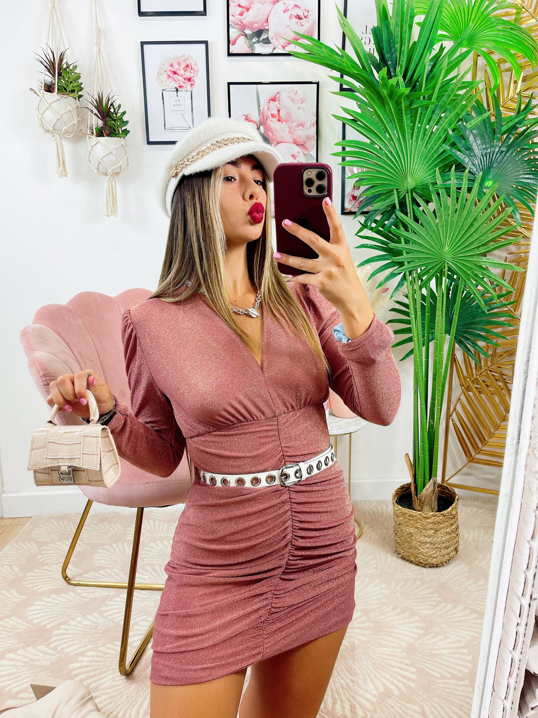 Abito rosa glitter - R.a. Boutique 