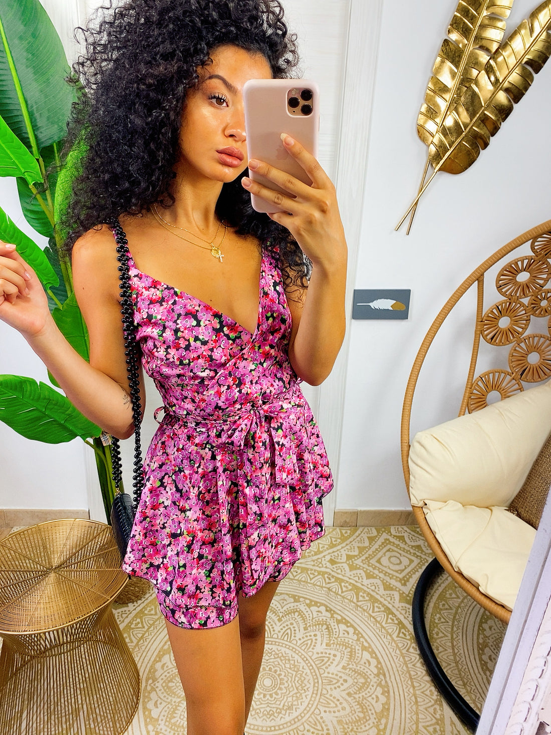 Tutina a fiori rosa - R.a. Boutique 