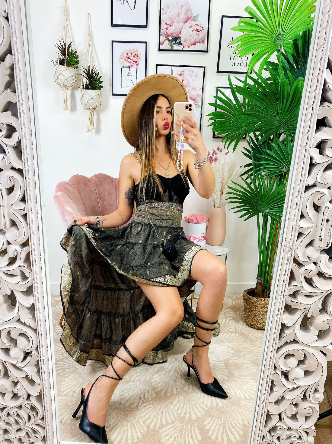 Gonna asimmetrica tonalità scure - R.a. Boutique 