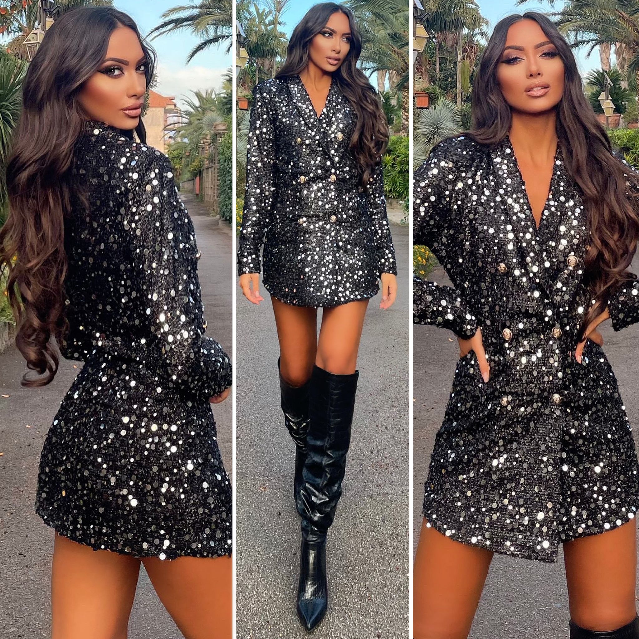 Abito blazer paillettes discount