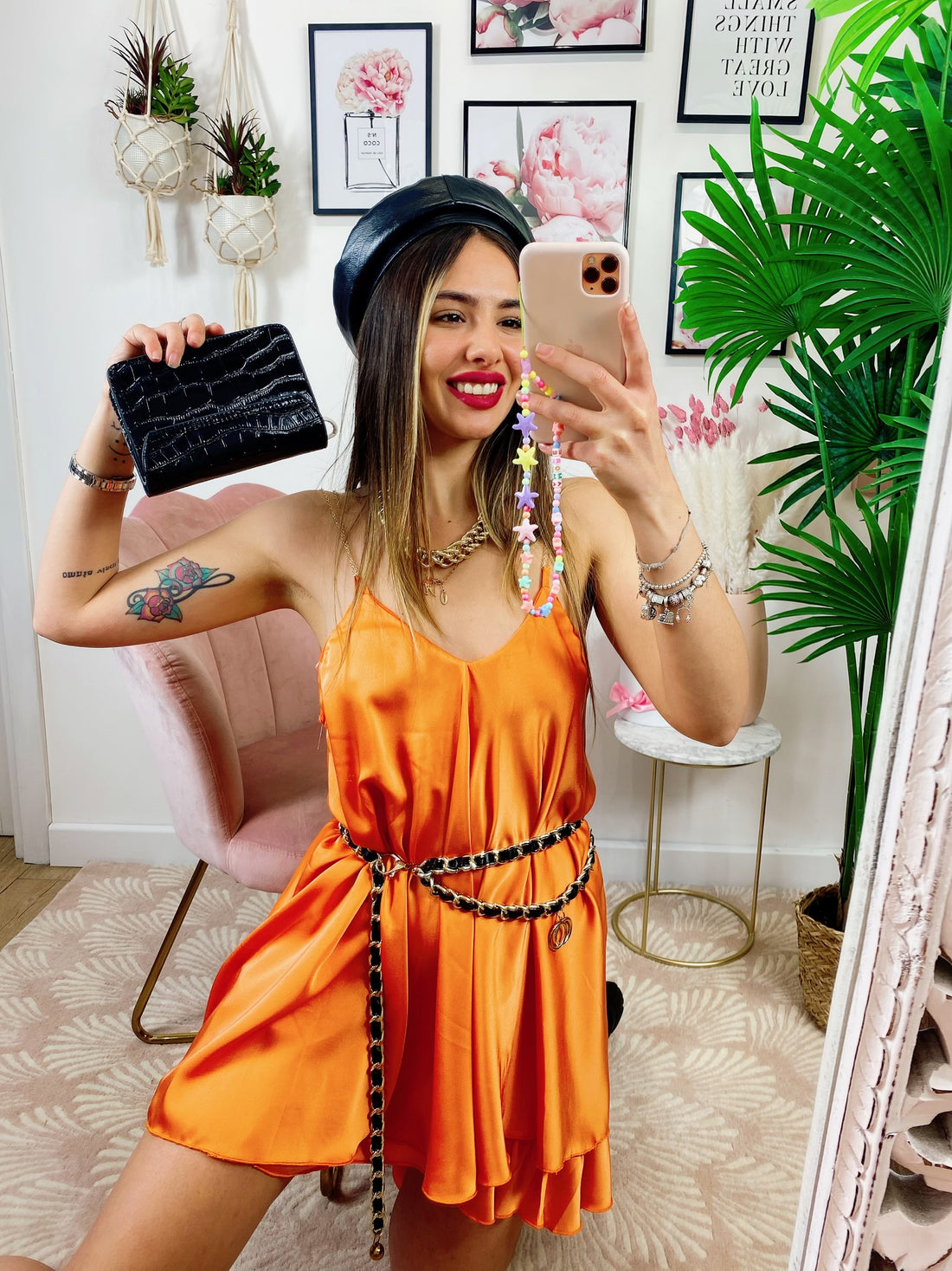 Abito con catenina Arancio - R.a. Boutique 