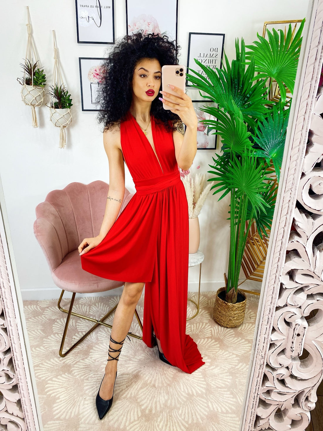 Dress Red carpet rosso gonna corta - R.a. Boutique 