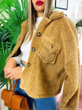 Cappotto corto Teddy camel - R.a. Boutique 