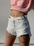 Short bianco con catenine - R.a. Boutique 