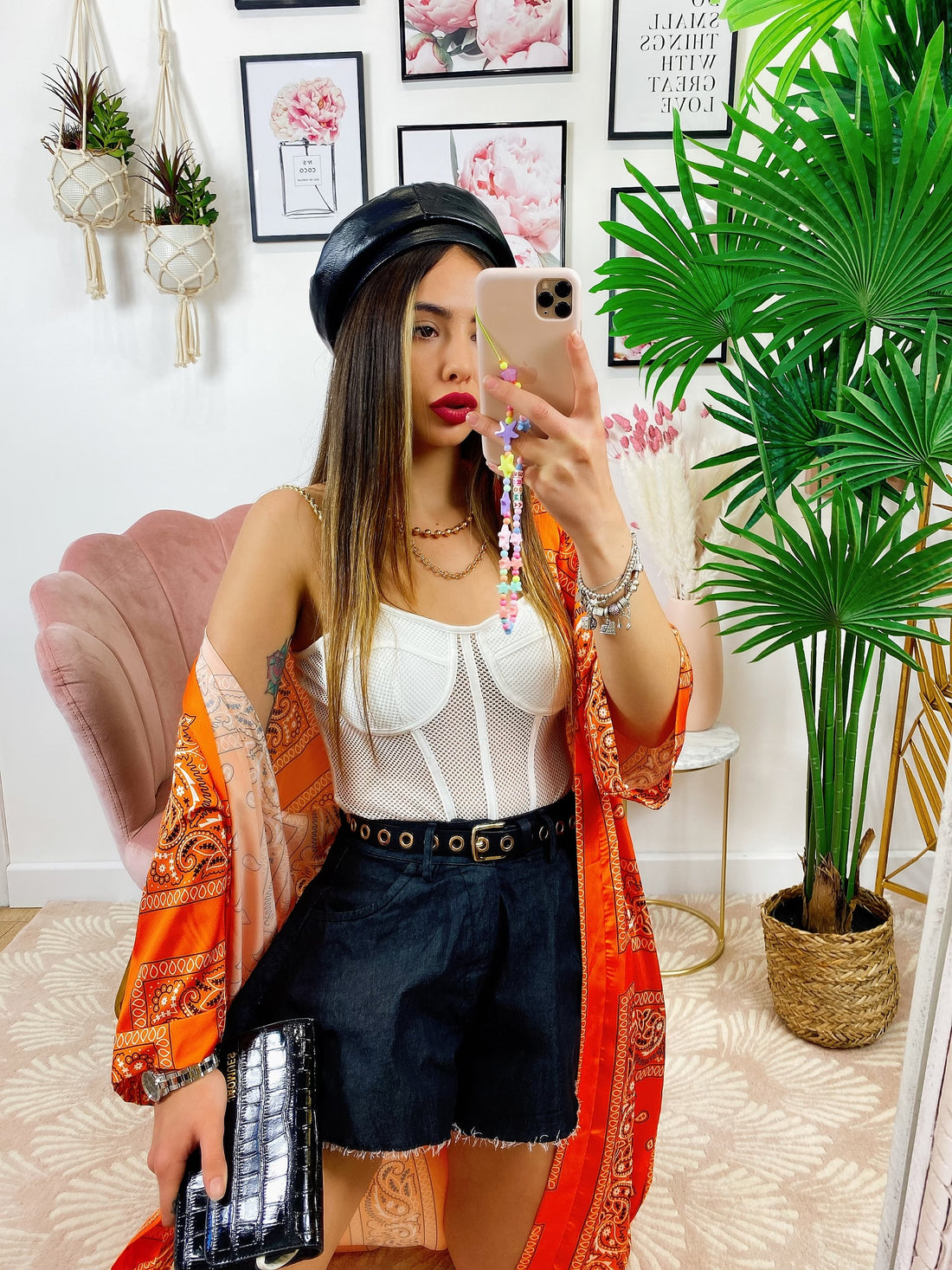 Kimono etnico Orange - R.a. Boutique 